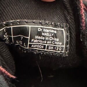 Doc Martens Red and black mid top shoes